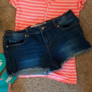 Sz.4 Denim&Co Cutoff Jean Shorts